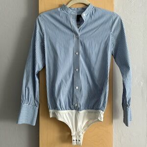 J. Crew Bodysuit Button Down Shirt Size 00